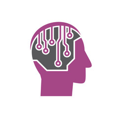 Artificial Intelligence Ai related icon on background for graphic and web design. Simple illustration. Internet concept symbol for website button or mobile app.