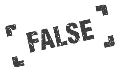 false stamp. false square grunge sign. false
