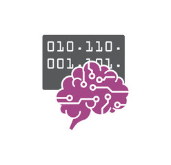Artificial Intelligence Ai related icon on background for graphic and web design. Simple illustration. Internet concept symbol for website button or mobile app.