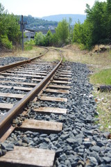 Obraz premium rails de chemin de fer a labandon 