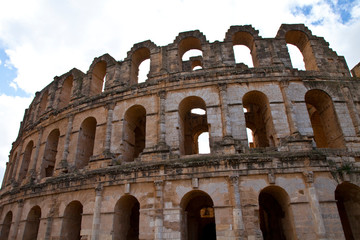 Naklejka premium Coliseo romano de El Jem, Tunez, Africa