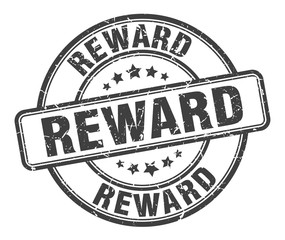 reward stamp. reward round grunge sign. reward