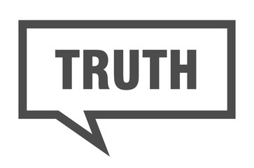 truth sign. truth square speech bubble. truth