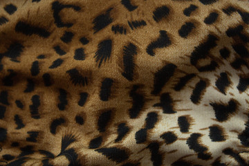 Leopard pattern on cloth, material for sew
