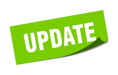 update sticker. update square isolated sign. update