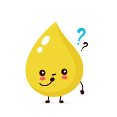 Fototapeta premium Cute urine drop with question mark 