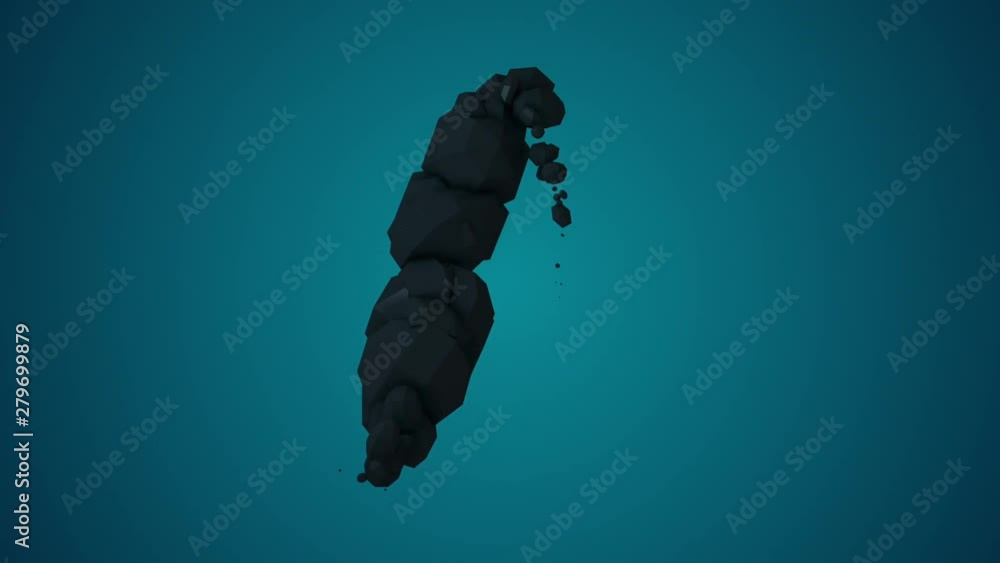 Poster 3d abstract geometric motion background. dark spatial element evolving. shallow depth of field.