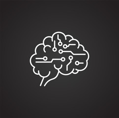 Artificial Intelligence Ai related icon on background for graphic and web design. Simple illustration. Internet concept symbol for website button or mobile app.