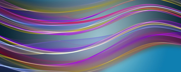 Fantastic elegant wave panorama background design illustration