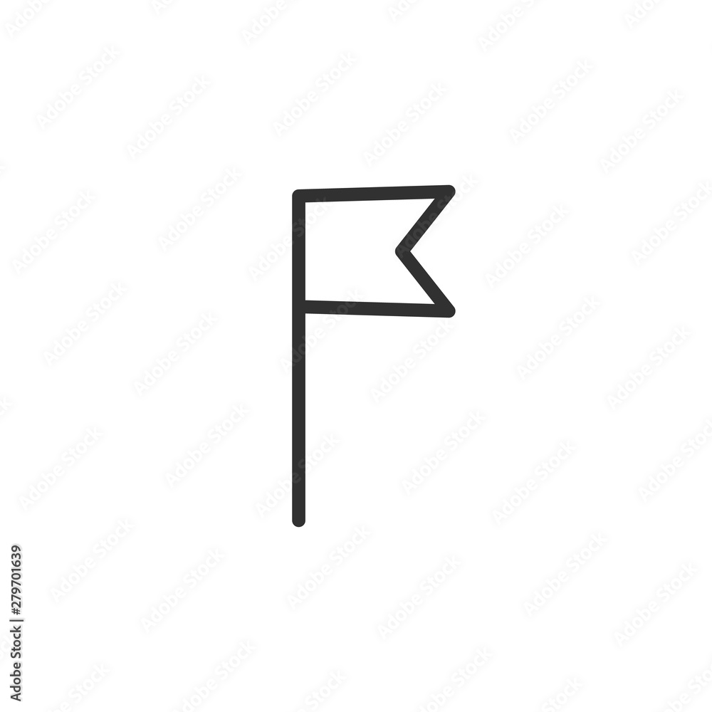 Poster flag outline icon. linear style sign for mobile concept and web design. bookmark simple line vector 