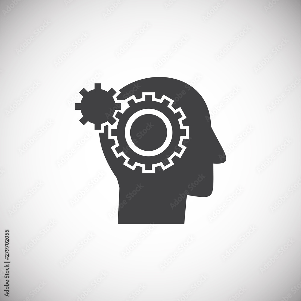 Poster artificial intelligence ai related icon on background for graphic and web design. simple illustratio