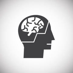 Artificial Intelligence Ai related icon on background for graphic and web design. Simple illustration. Internet concept symbol for website button or mobile app.