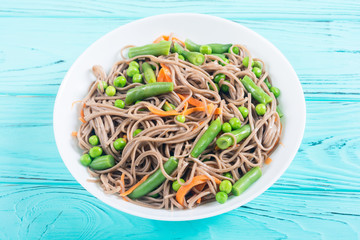 Soba noodles salad