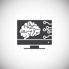 Artificial Intelligence Ai related icon on background for graphic and web design. Simple illustration. Internet concept symbol for website button or mobile app.