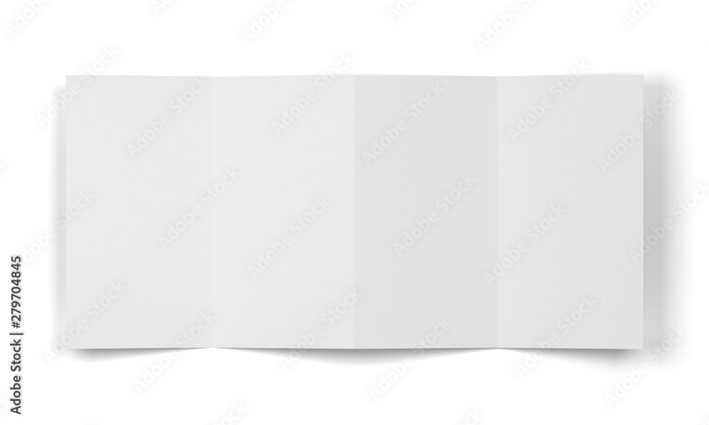 Canvas Prints 4-folded brochure mockup