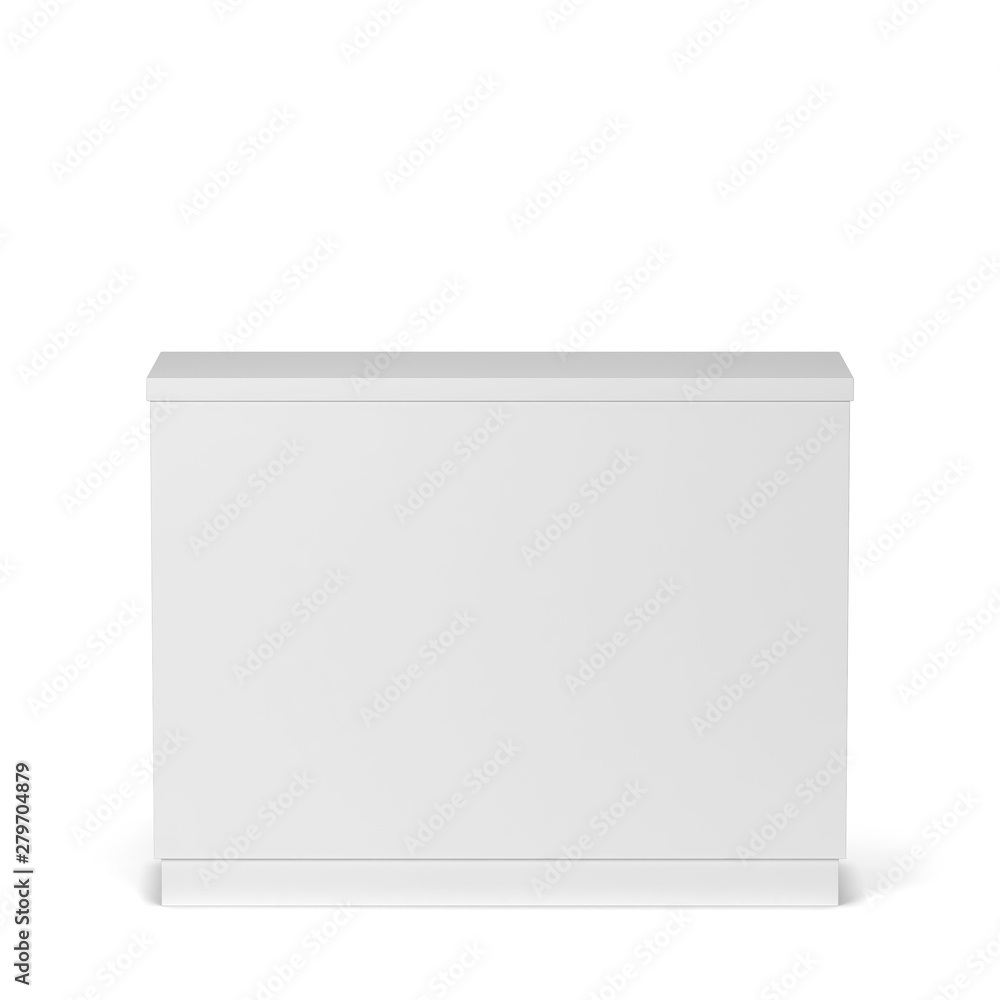 Sticker blank counter stand mockup