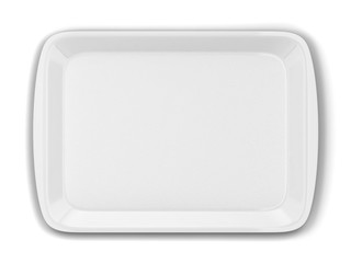 Blank plastic tray for food