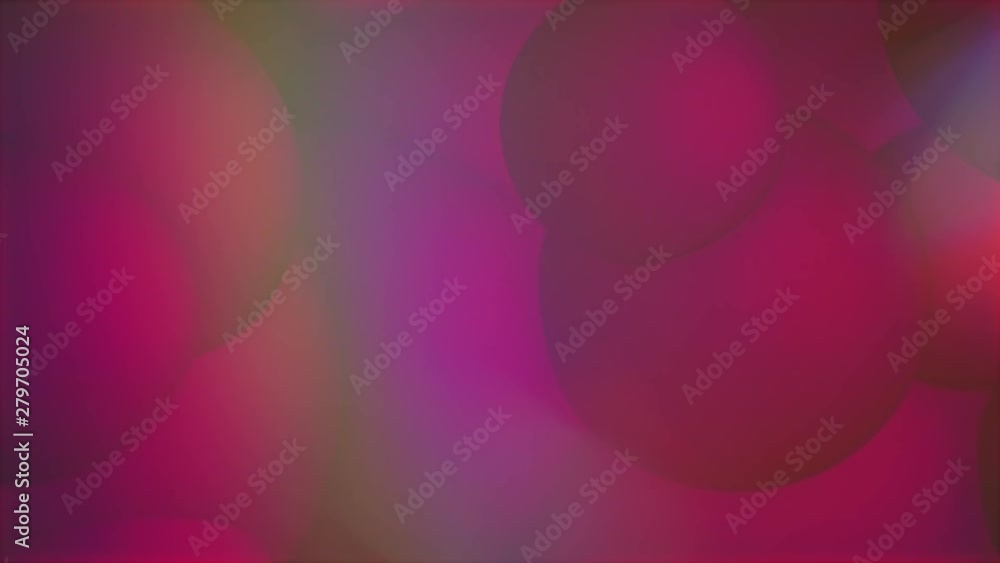 Aufkleber 3d abstract geometric motion background. red bubbles. retro flickering look. shallow depth of field.