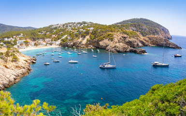 Obraz premium Ibiza Cala Vadella alse plaża Vedella