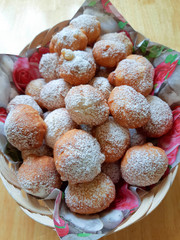Donut holes powdered sugar