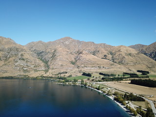 Aerial View Glendu Bay, Lake Wanaka, New Zealand