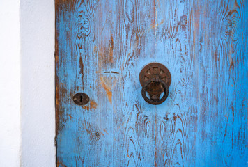 Ibiza Eivissa downtown Dalt Vila blue door