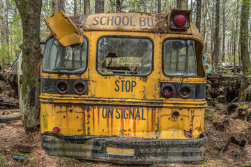 White, Georgia/USA-3/28/18 Old school bus
