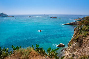 Ibiza Eivissa port entrance from Dalt Vila