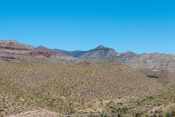 Fototapeta na wymiar Desert landscape view of Big Bend National Park during the day in Texas.