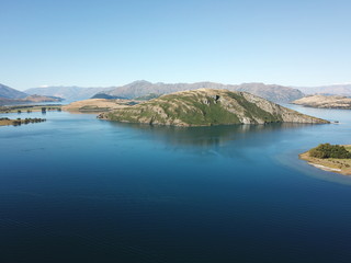 Fototapeta na wymiar Aerial View Glendu Bay, Lake Wanaka, New Zealand