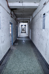 abandoned warehouse hallway