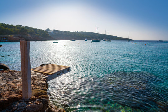 Ibiza Portinatx Arenal Gran beach in Balearics