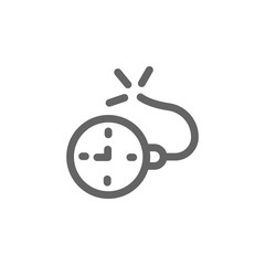 Bomb o'clock icon. Element of simple icon
