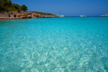 Naklejka na ściany i meble Ibiza Portinatx Arenal Petit beach in Balearics