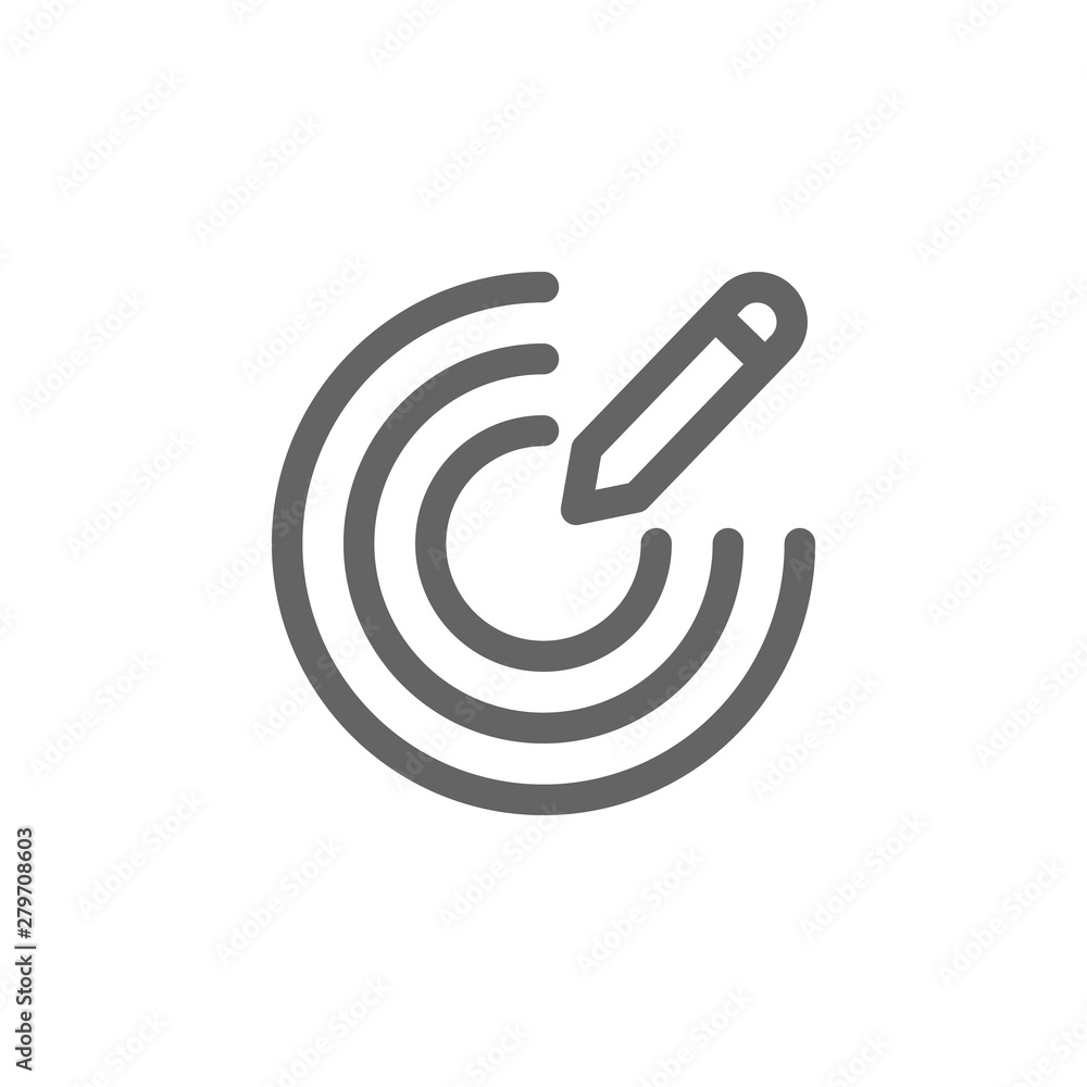 Poster pen creative create icon. element of simple icon