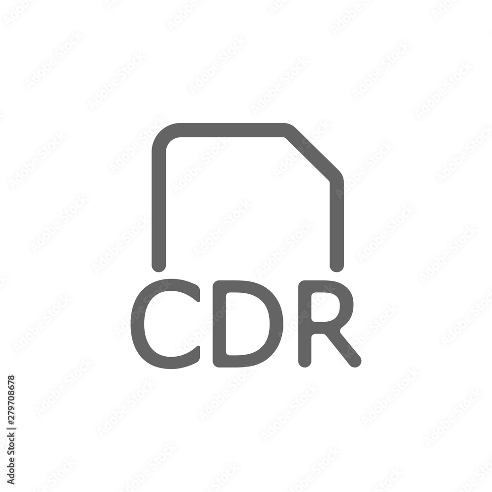 Poster cdr folder icon. element of simple icon