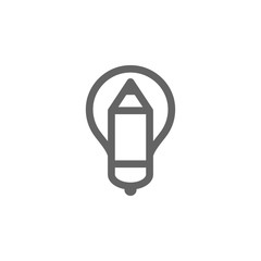 Creative idea pen icon. Element of simple icon