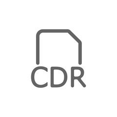 Cdr folder icon. Element of simple icon