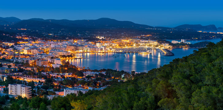 Santa Eulalia Eularia des Riu skyline Ibiza