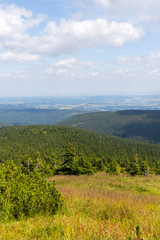 Fototapeta na wymiar Mountain Jesenik in Moravia, very green and clear Nature with cleanest Air in central Europe, Czech Republic