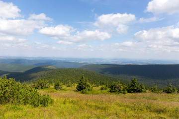 Mountain Jesenik in Moravia, very green and clear Nature with cleanest Air in central Europe, Czech Republic