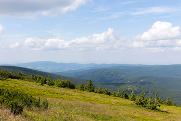 Mountain Jesenik in Moravia, very green and clear Nature with cleanest Air in central Europe, Czech Republic