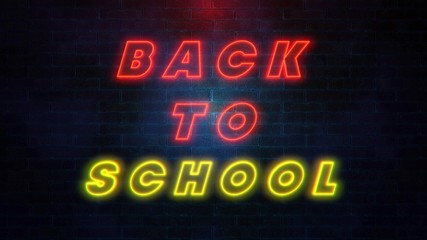 Back to school concept on coloured background.