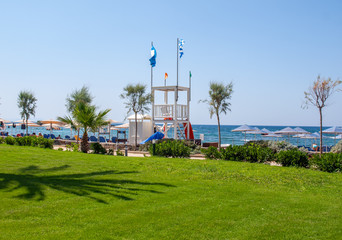 Obraz premium View of beach in Malia on Crete, Greece