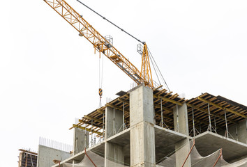 construction of a modern reinforced concrete building