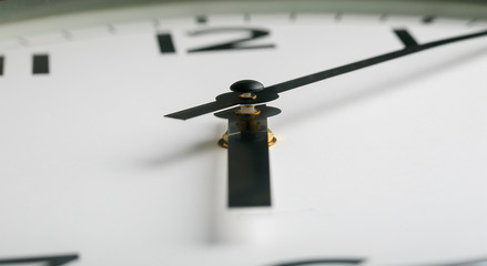 Macro photography of classic kitchen clock