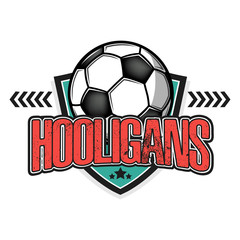 Soccer logo. Football hooligans