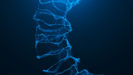 Geometric shape for design. Sound wave. The torus consisting of points. 3d rendering. Data array visual concept. Equalizer for music.