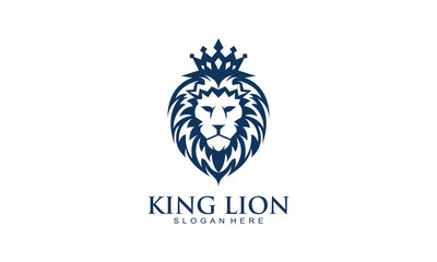 Obraz premium King lion logo icon