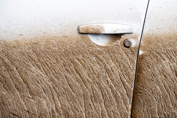 Muddy car detail